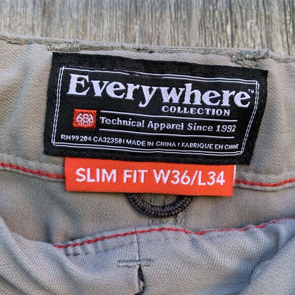 686 Everywhere Pant Slim Fit Performance 36wx34L Grey - Picture 11 of 16